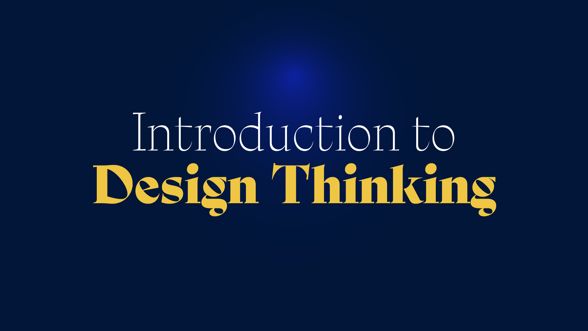 Introduction to Design Thinking Banner